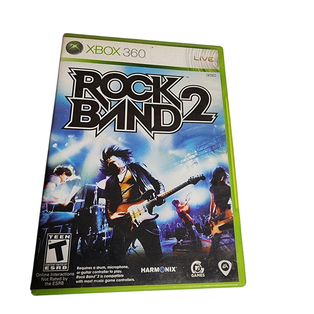 Rock Band 2 Video Game for Xbox 360 Complete Disc‎ Case Manual
